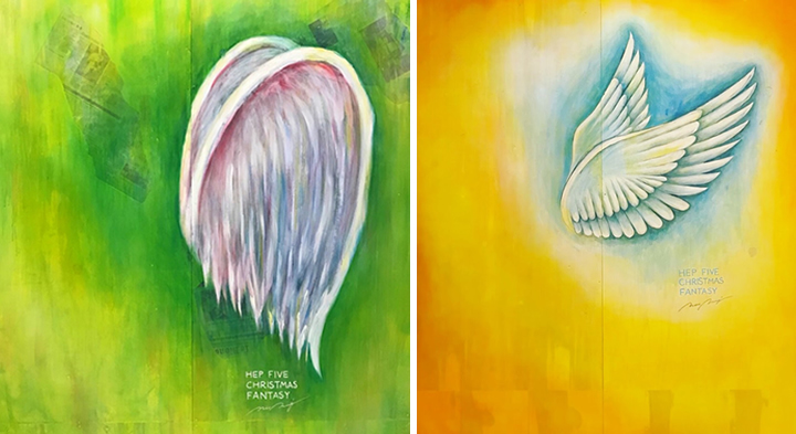 HEP FIVE クリスマス　天使の羽　ライブペイント by naomorigo